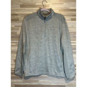 PGA Tour Men's LS 1/4 Zip Pullover Grey,  Lightweight Activewear Small #180